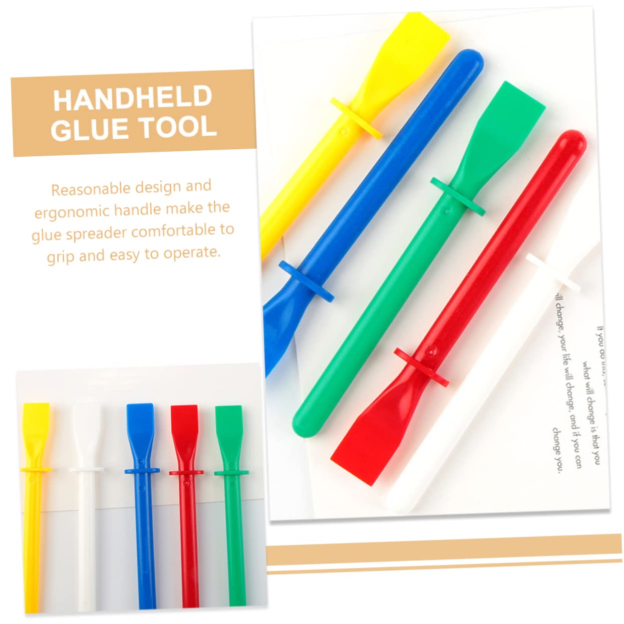 Housoutil 5 Ensembles Frottis De Colle Bricolage Épandeurs De Colle Kits De De Cravate Bâtons De Colle Outil Applicateur De Colle Dévidoir De Ruban Matériel Pp 10 Pièces * 5