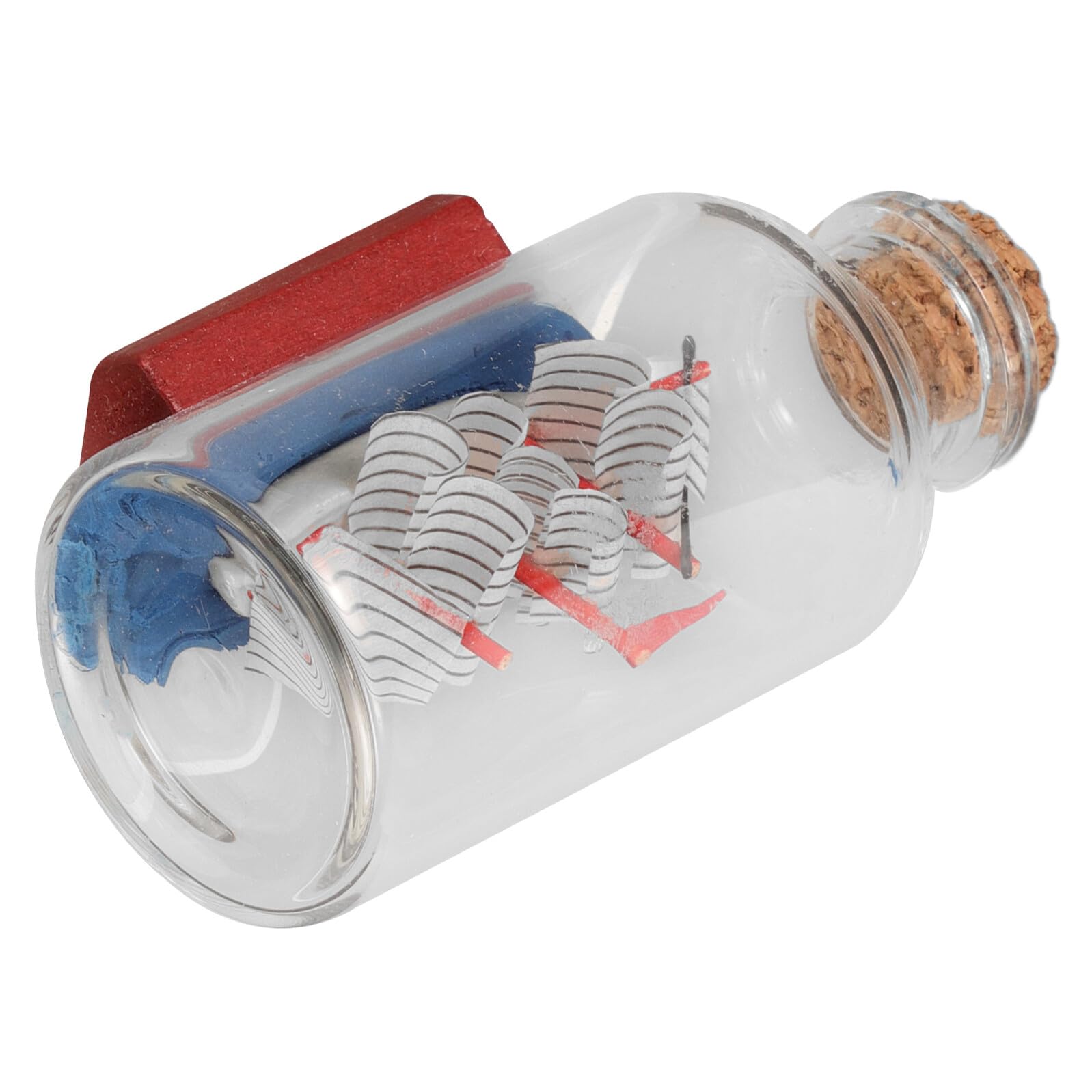 jojofuny Glass Drift Bottle Mini Sailboat Model, Nautical Fluid Ship Keepsake, Ocean-themed Desk Ornament for Boys, Decorative Cruise Ship Figurine for Home Décor and Beach Display