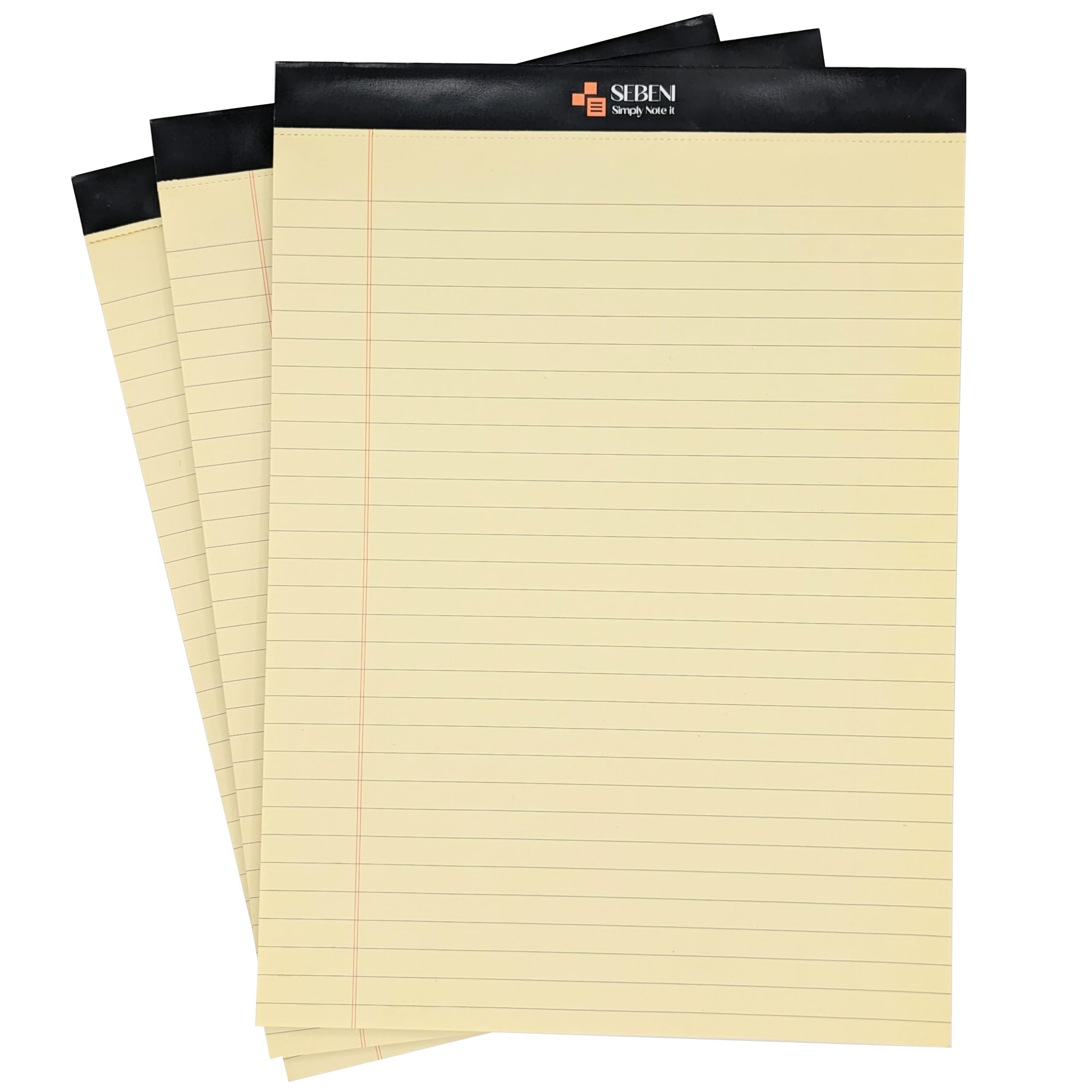 SEBENI Simply Note It Legal Pads 8.5 X 11, Wide Ruled Lined