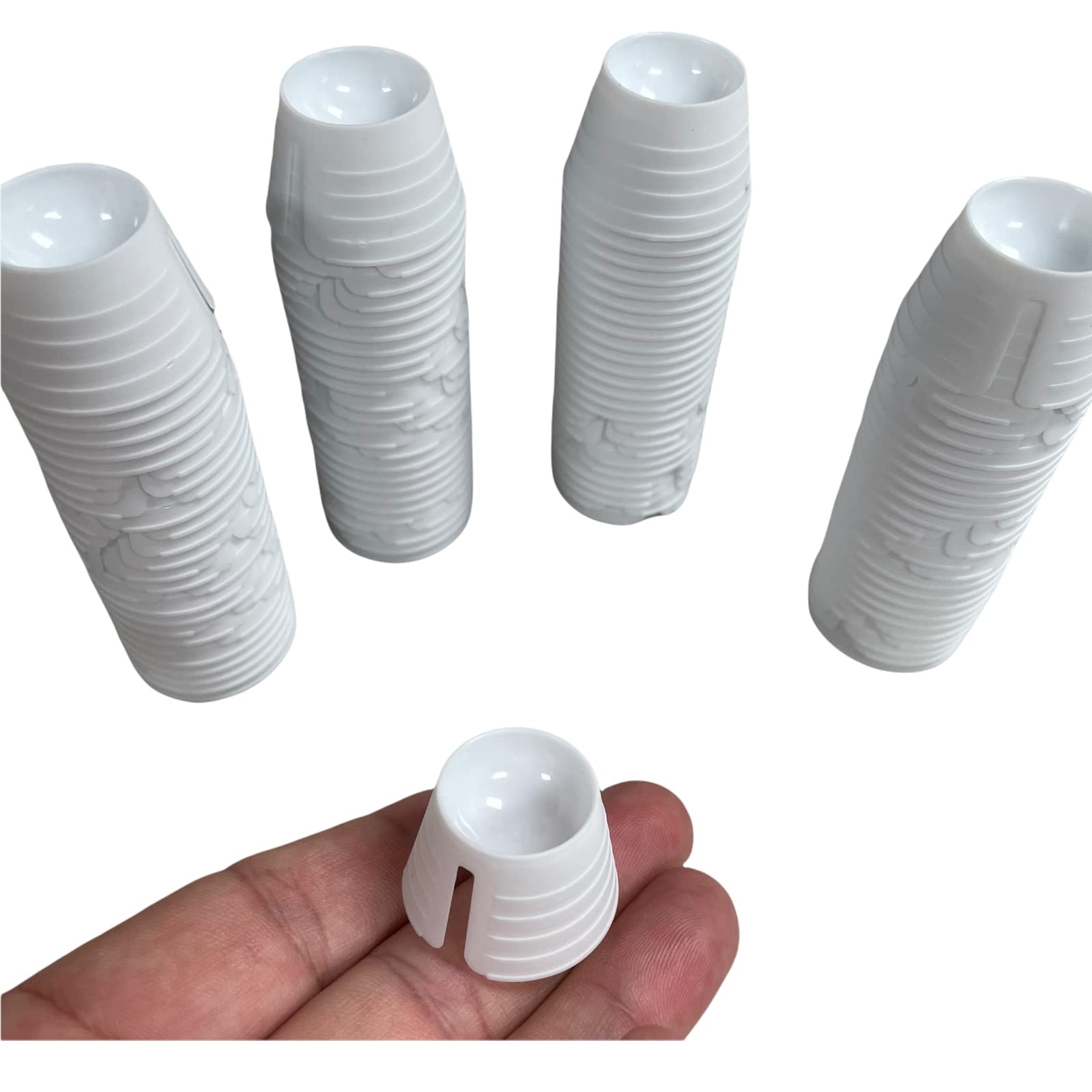 ERA 100pcs Plastic Dappen Dish Disposable Mixing Bowls Dental Nails Acrylic Tattoo (Blue)