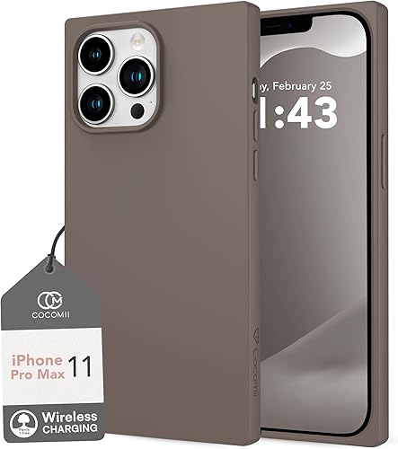 Cocomii Funda cuadrada compatible con iPhone 11 Pro Max, silicona, lujosa, delgada, mate, suave al tacto, forro de microfibra, resistente a las