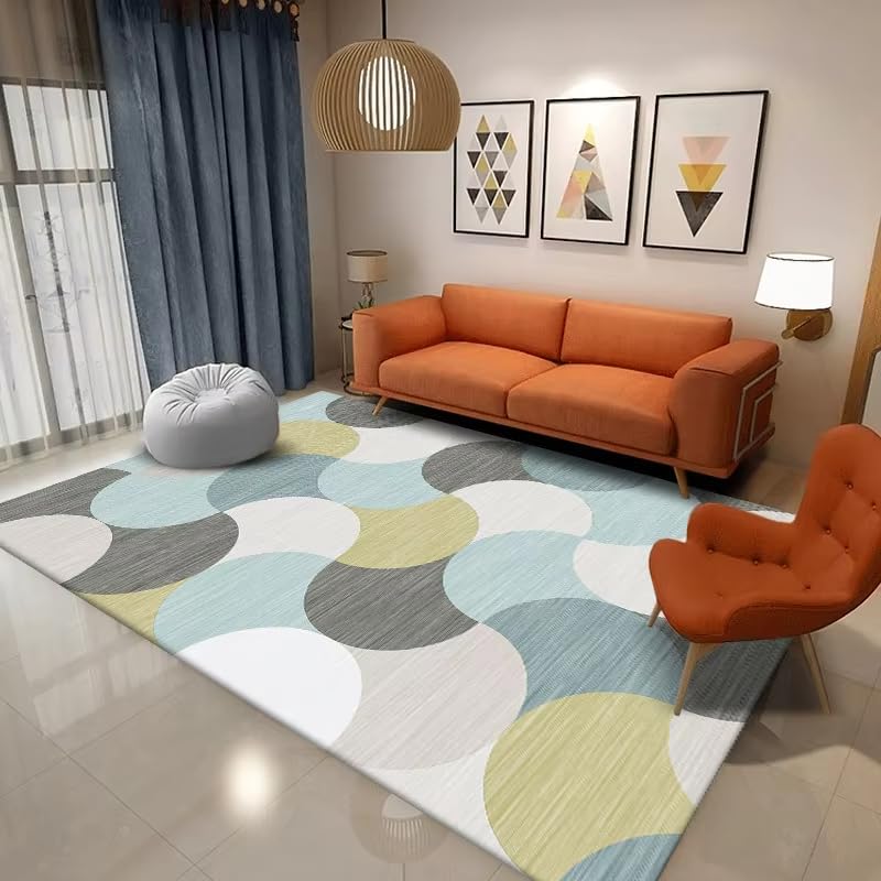 Tapis de salon antidérapant et chaud grand format 80 x 150 cm isolant thermique