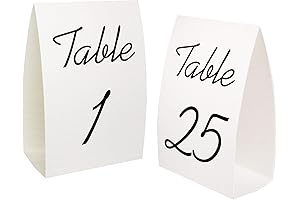 Stylish Tent Table Numbers Set for Weddings and Events