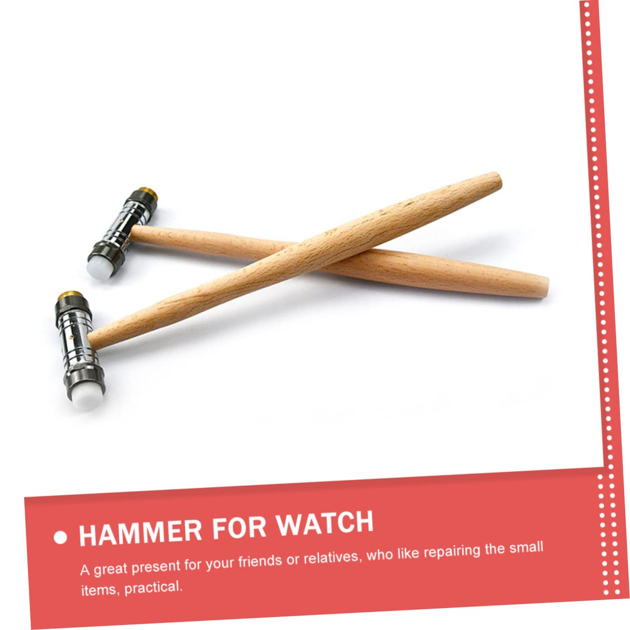 Abaodam Lot De 2 Maillets Manche Bois Tête Coton-Lin – Accessoires Gong Tambour Percussion Petite Taille