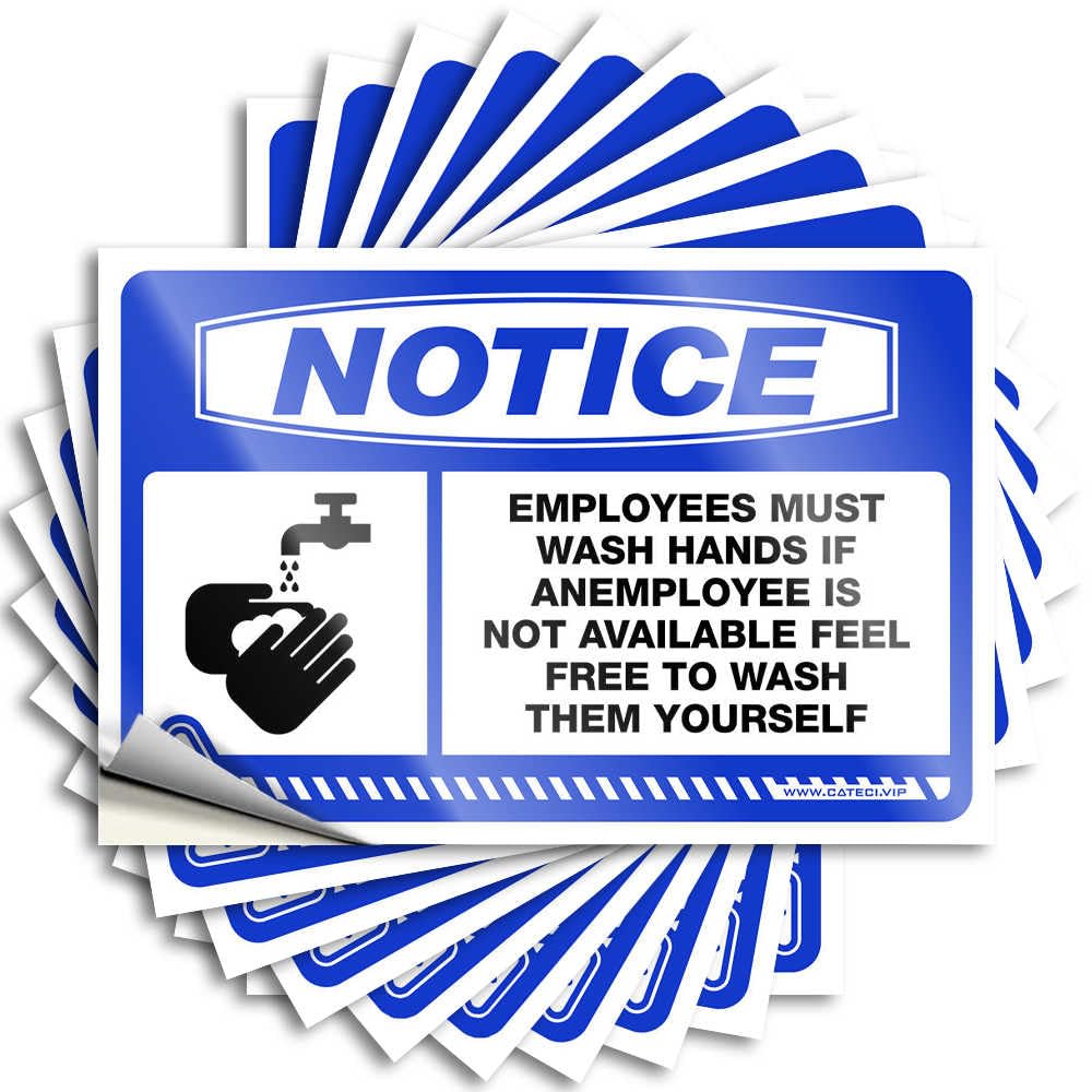 Tattoos Autumn, Checkered Bottle Notice Employees Must Wash Hands Funny | Sets(12X18CM)