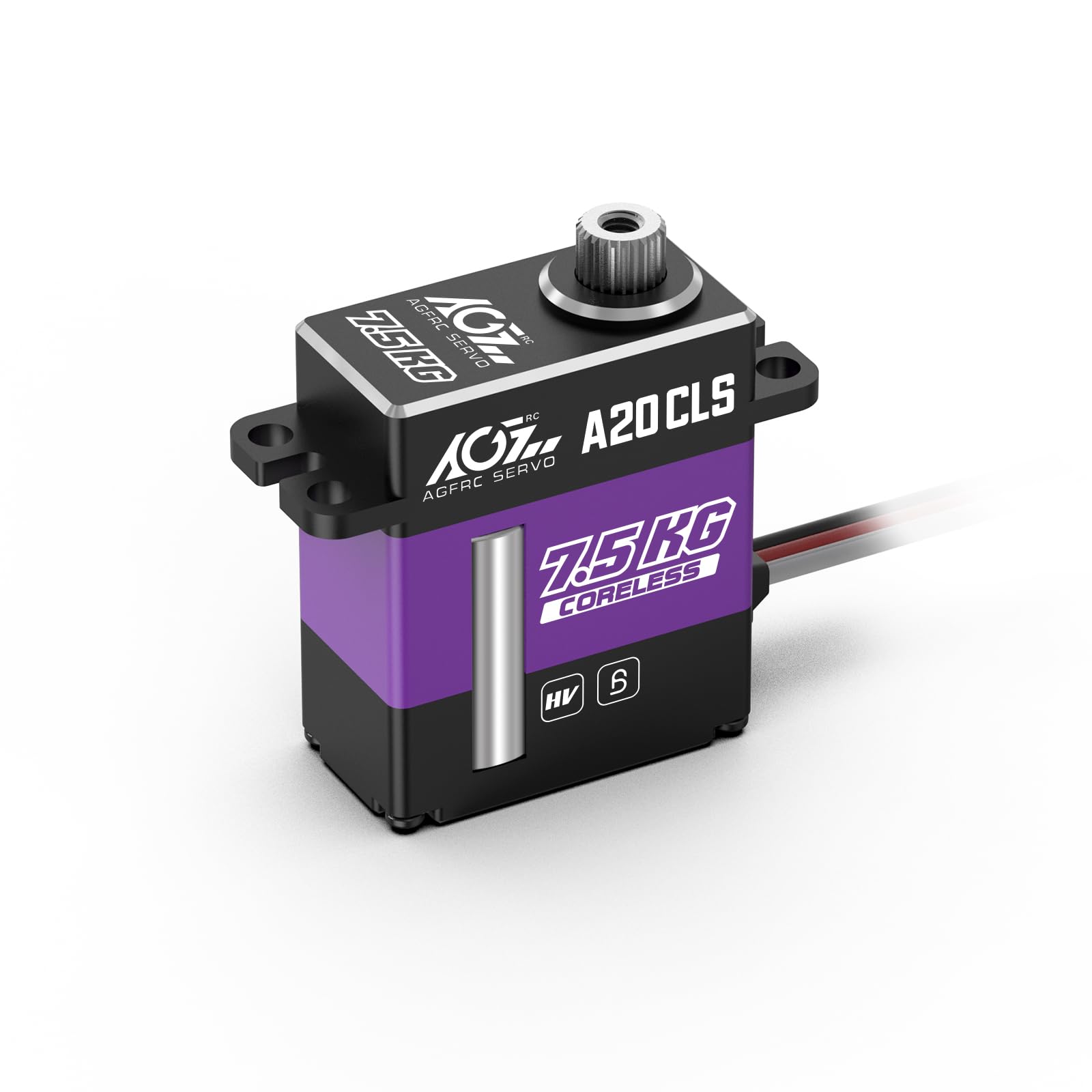 AGFRC Digital High-Torque Micro Wing-Servo - CNC Thin Servo with Dual Ball Bearing & Metal Gear (A20CLS)