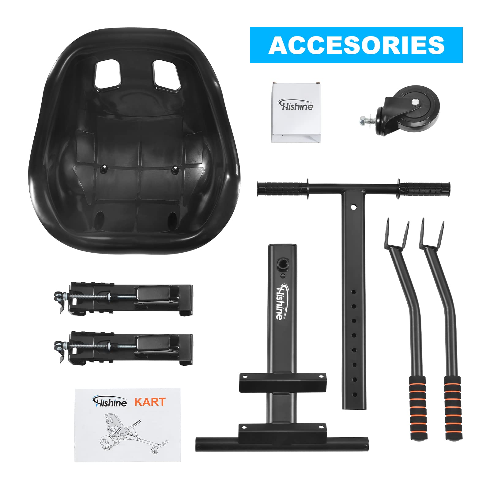 Kit De Fixation Avec Siège Pour Hoverboard - Siège Réglable Avec 3 Amortisseurs Et Roues Lumineuses - 6