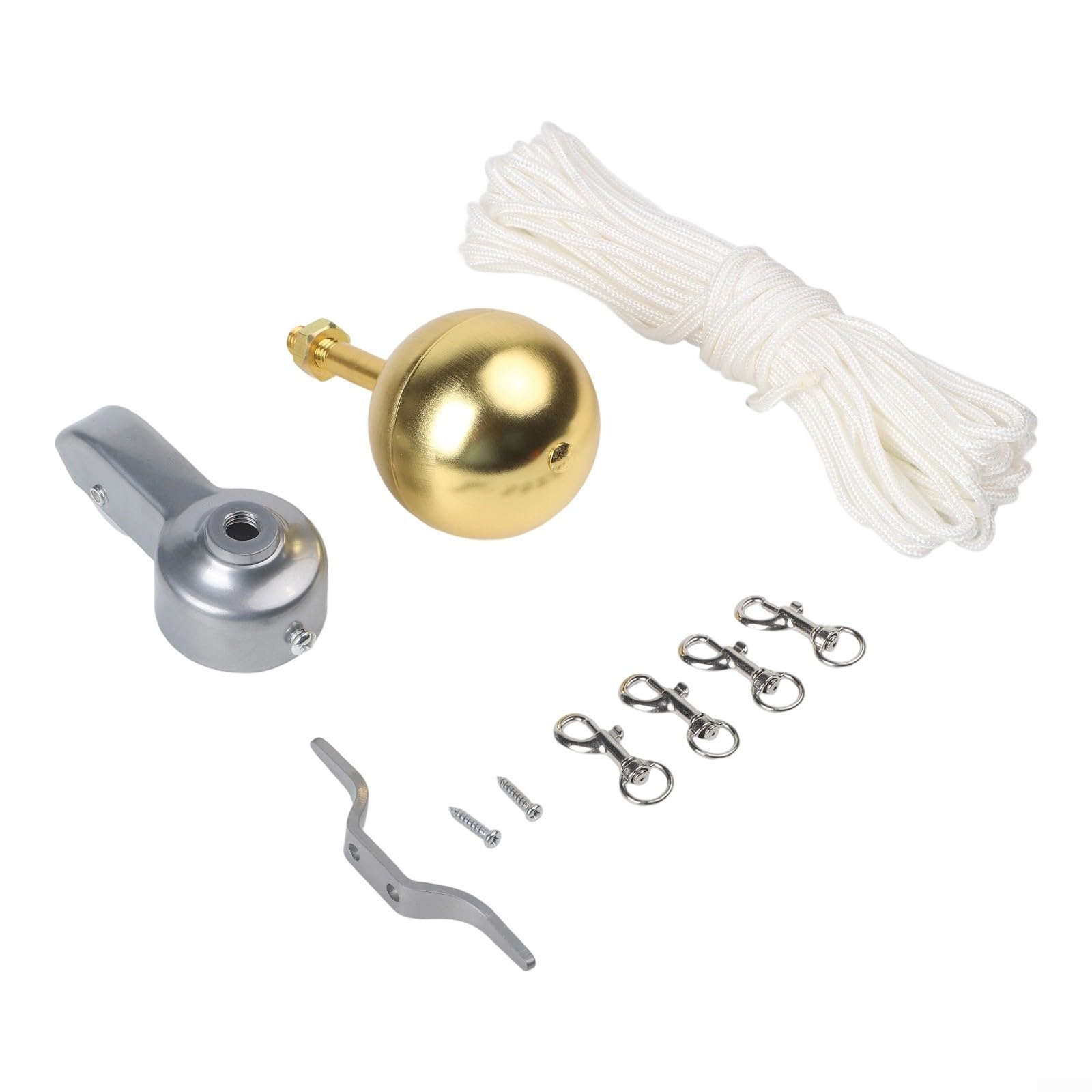 Flaggenmast-Set 3 Zoll Kugel für Aluminium Fahnenmast-Set 3 Zoll