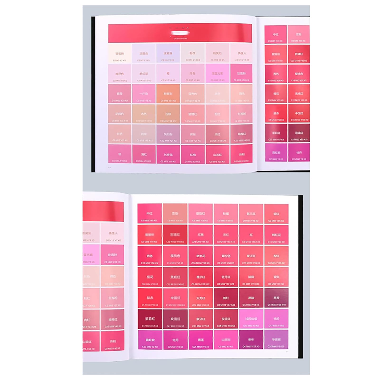 MObyat 4-Farben-Farbabstimmungshandbuch, CMYK-Farbkarte für den Druck, insgesamt 83.234 CMYK-Druckfarben, geeignet für Innenarchitektur, Industrie, Druck und Grafikdesign