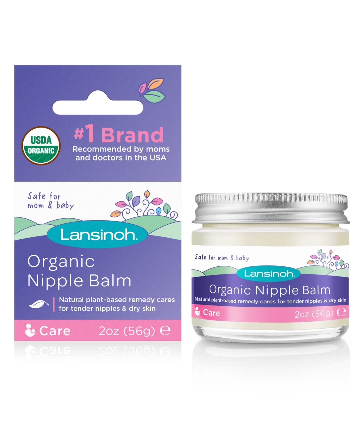 Organic Nipple Butter, Nipple Cream Safe for Breastfeeding Baby, Postpartum Essentials for Mom, 2 Ounces