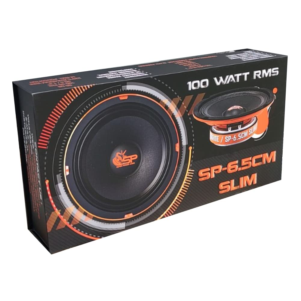 SP Audio 2 MIDRANGE SP6.5CM-SLIM altoparlanti diffusori 16,50 cm 165 mm 6.5" di diametro 100 watt rms 200 watt max impedenza 4 ohm 96 db spl auto, a coppia