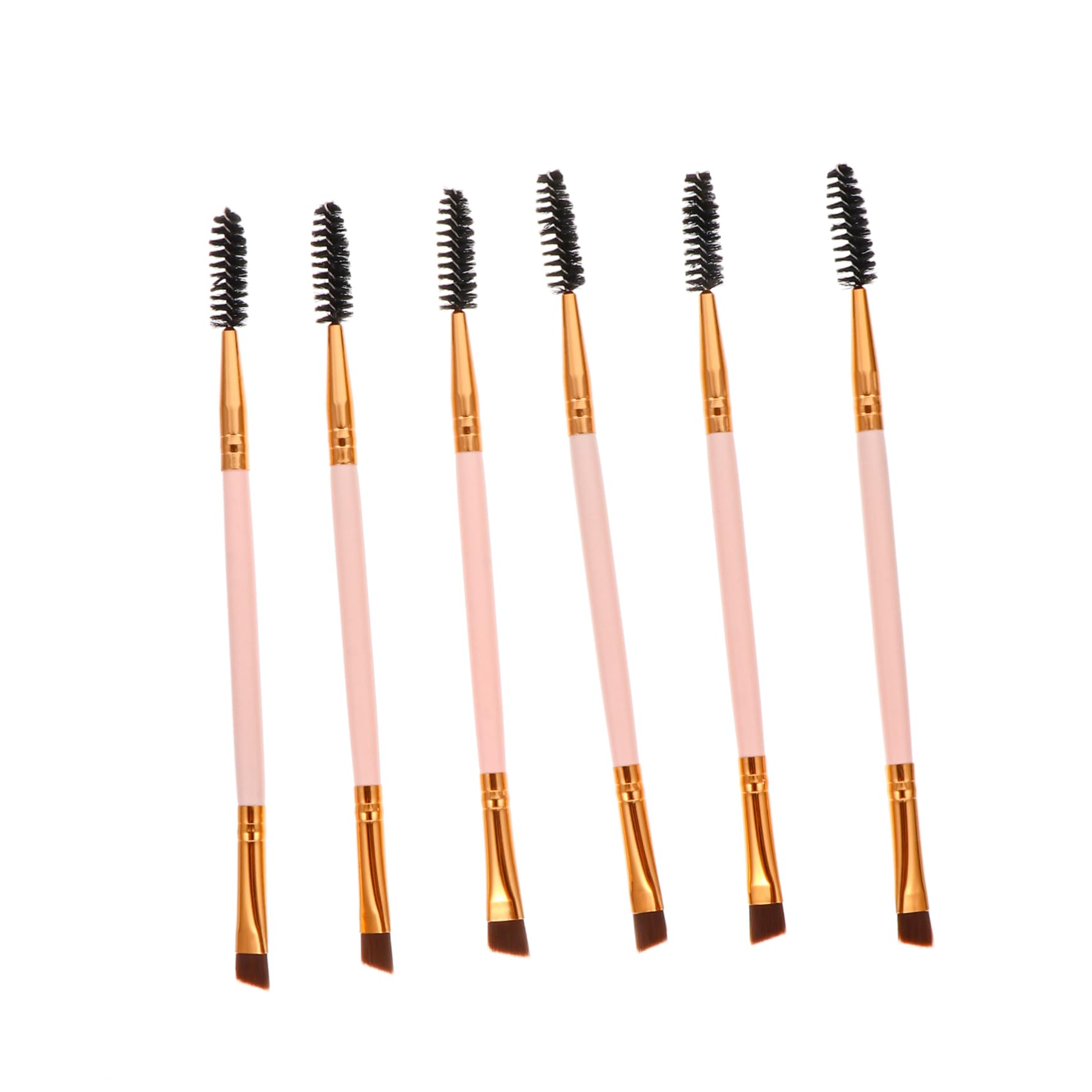 Gogogmee 6pcs Brow Spoolies for Eyebrows Eye Brow Brush Makeup Tools Set Portable Lash Curler Eyelash Lash Curling Kit