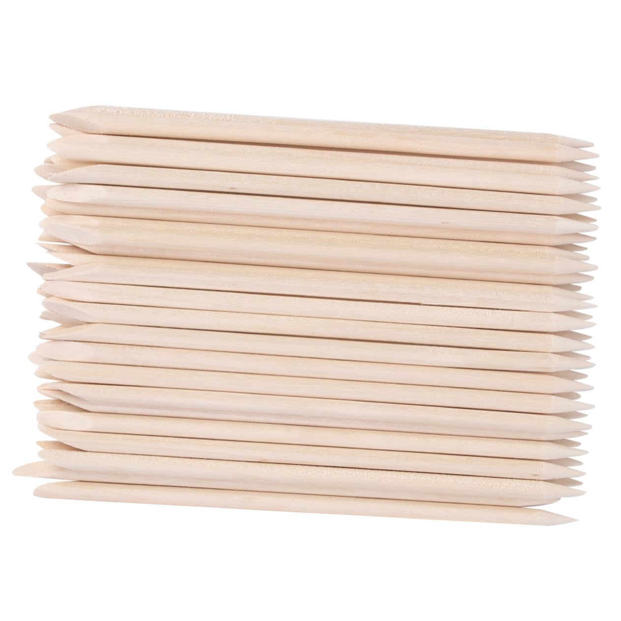 Healeved 50Pcs Manicure Tools Orange Wood Cuticle Pushers and Nail Cleaning Sticks for Dead Skin Removal and Nail Art Lightweight and Easy to Use for Home and Professional Nail Care