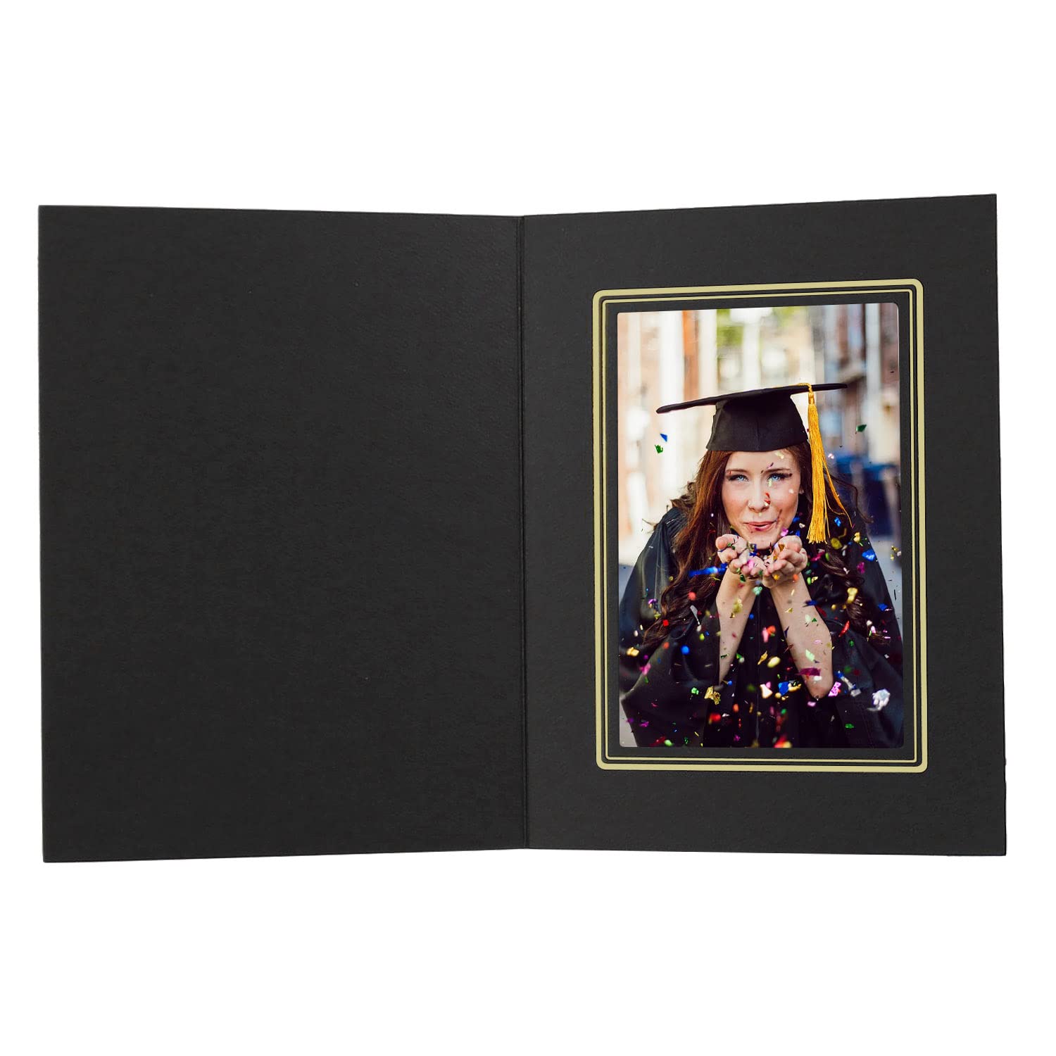 Golden State Art, Pack of 50, 4X6 Photo Folders, Cardboard Picture Frame, Paper Photo Frame Cards, G