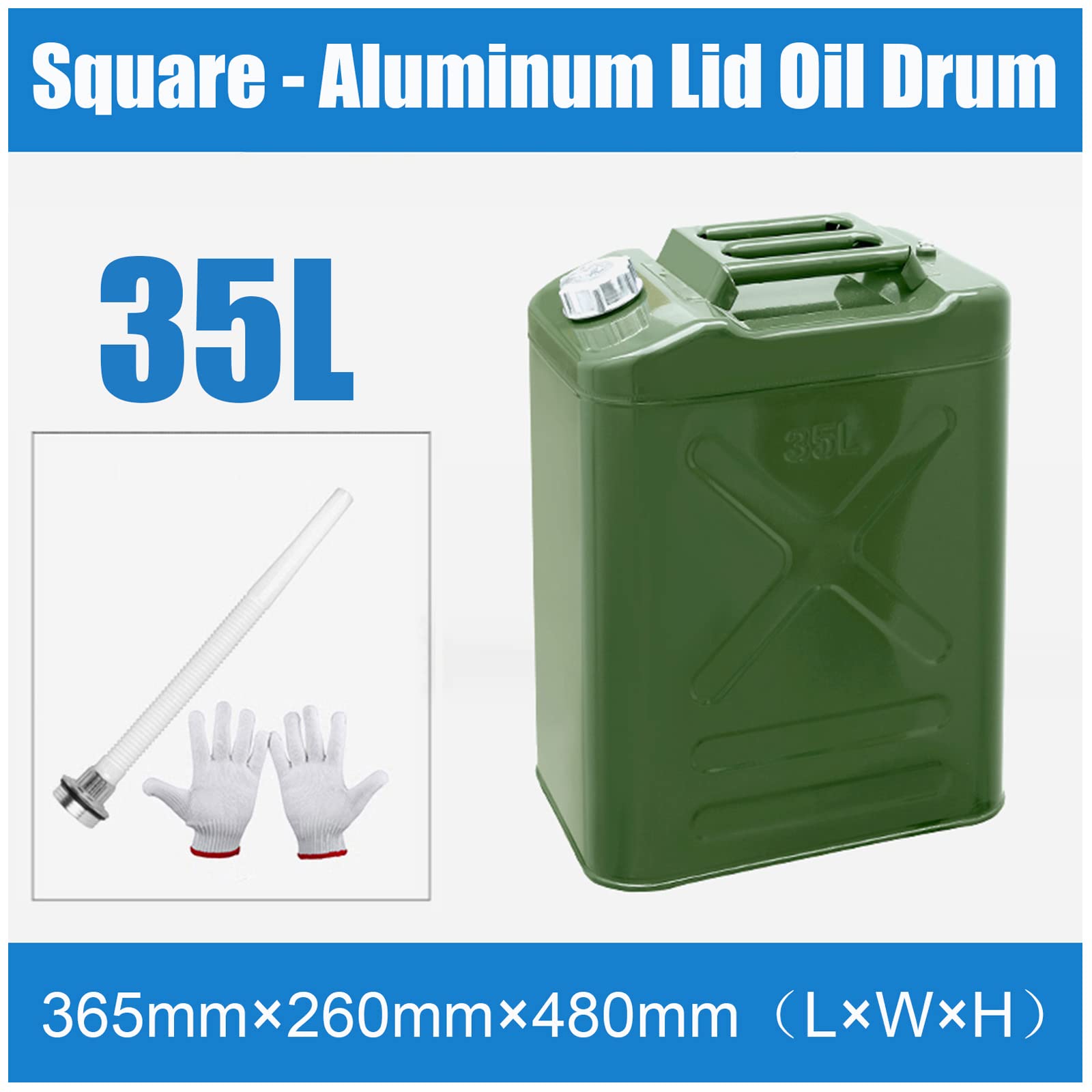 15L/20L/25L/30L/35L/40L Benzinkanister Diesel Kraftstoffkanister Kanister Metallkanister Reservekanister Metall Benzinkanister Reservekanister Stahlblech Kraftstoff Kani(Size:35L)