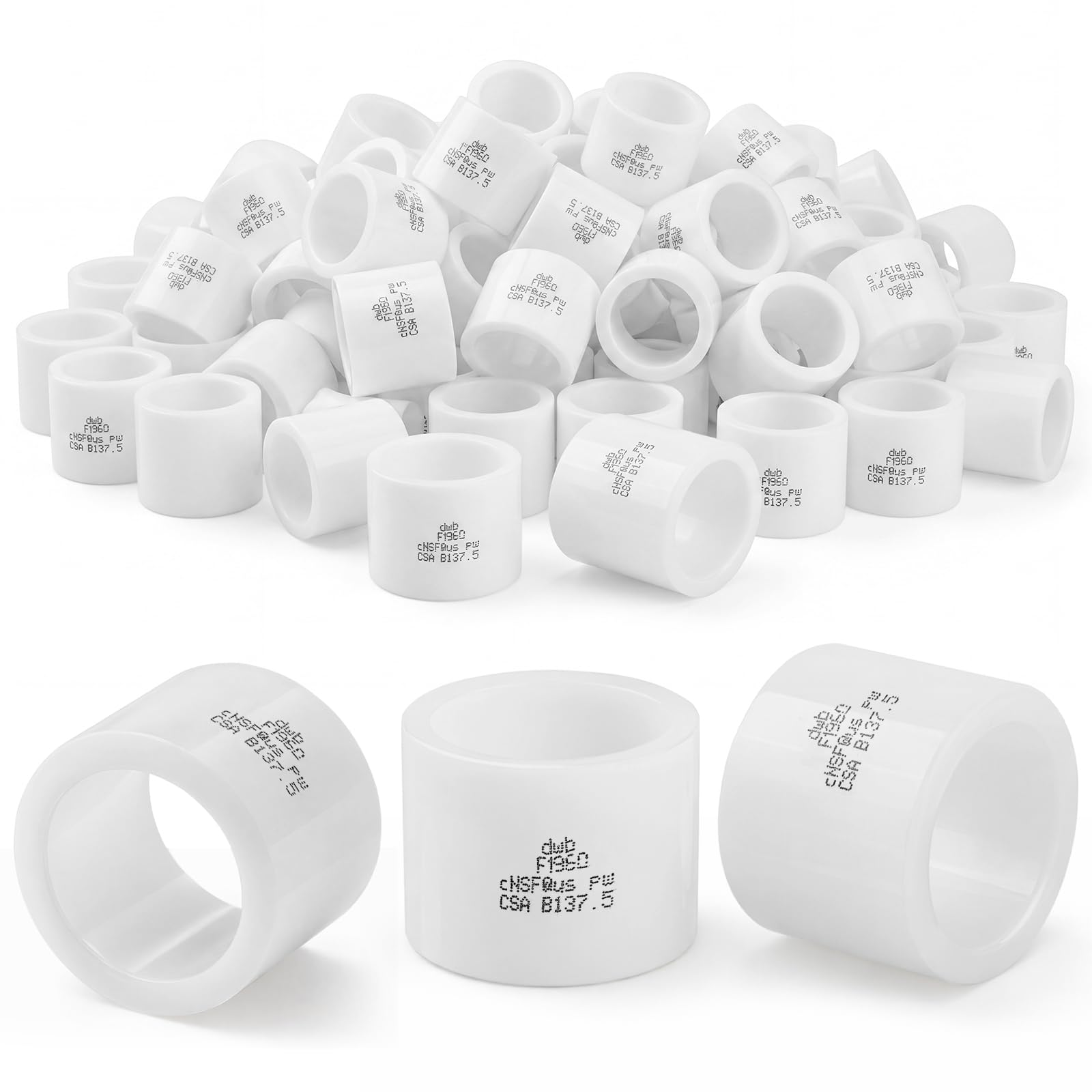 Kathfly 100 Pcs 1'' PEX-A Expansion Ring for Compatible Expansion Fitting