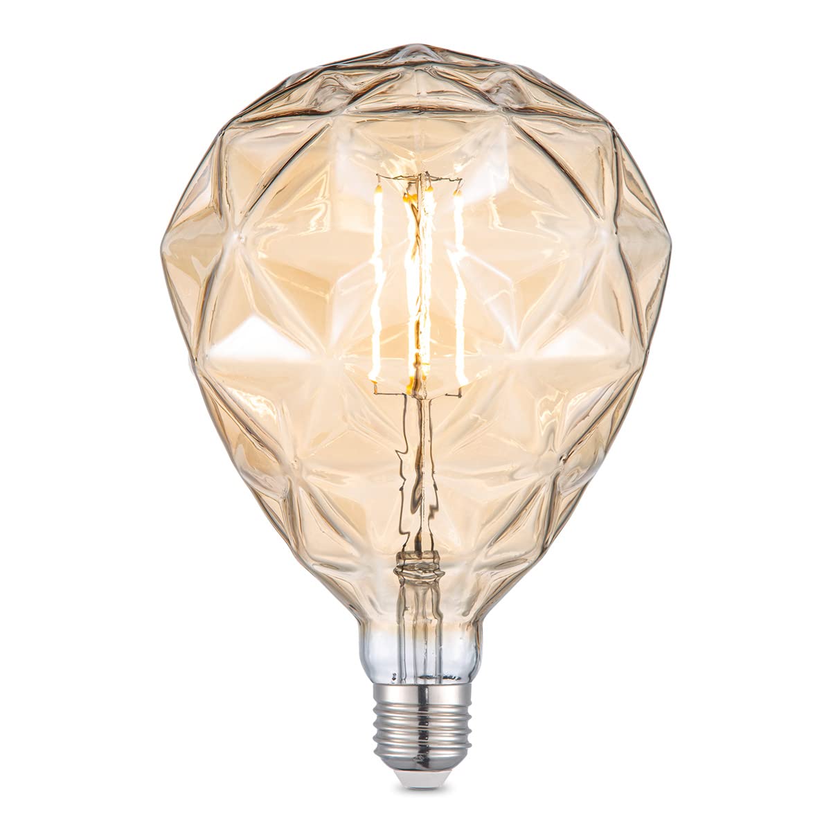 Home Sweet Home Edison Vintage E27 | fonte luminosa LED filamento Globe | G125 Deco lampada LED | Ambra | Dimmerabile | 4W 400lm 2700K | luce bianca calda | Adatto per attacco E27