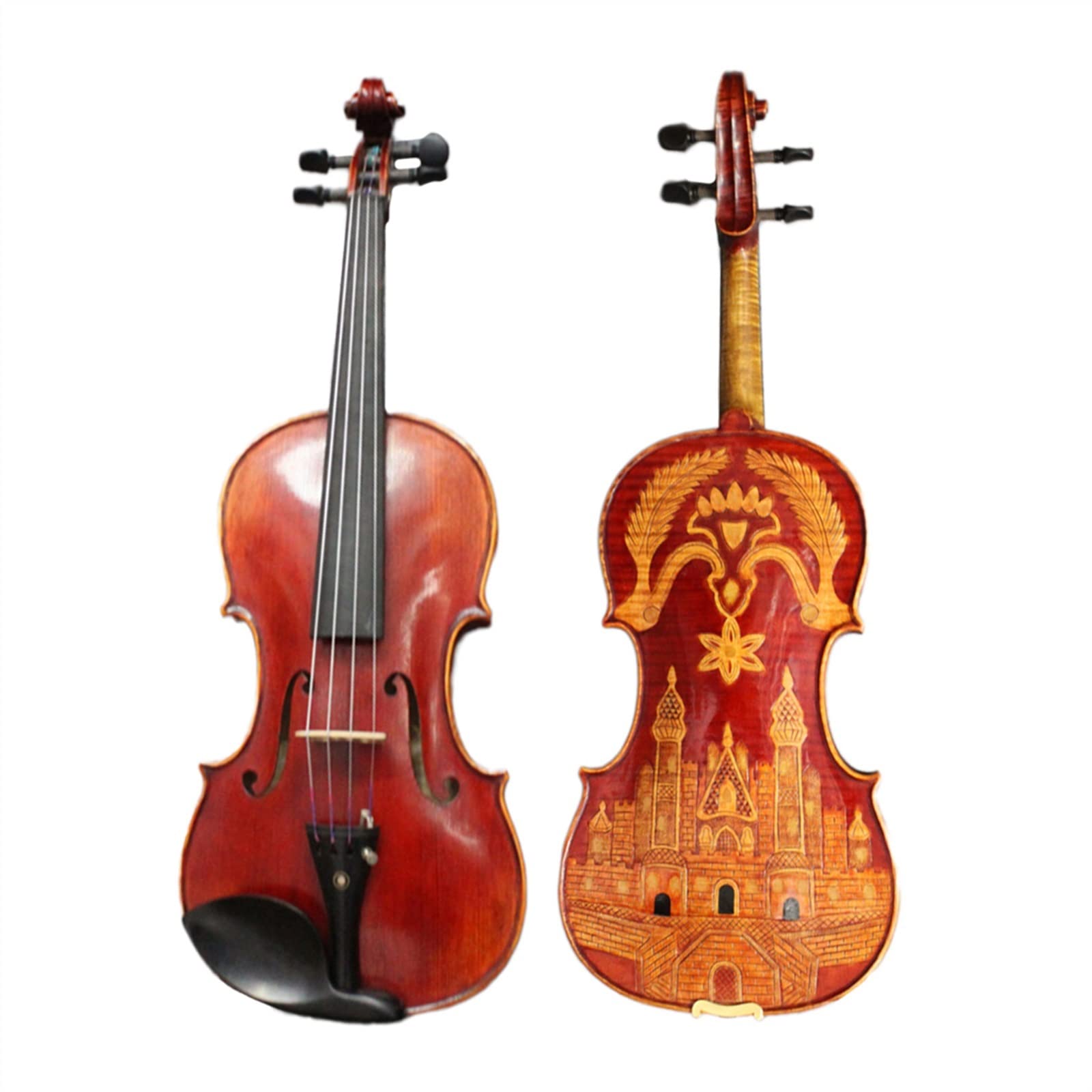 Handcarved 4/4 Violino Violino Eureopean Violino Strumento Musicale Aperto Chiaro Tono Corde Set di Strumenti Violini per Studenti