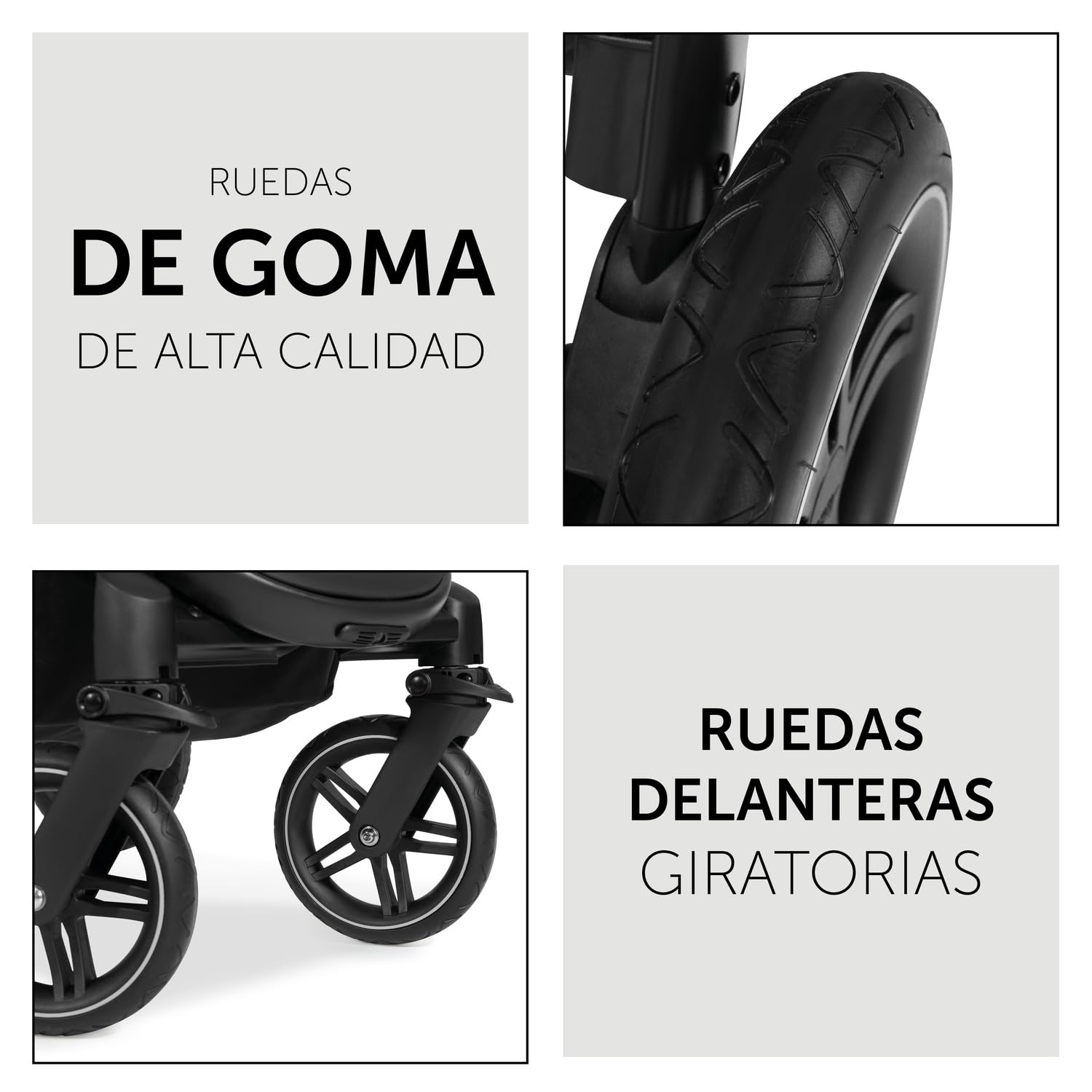 hauck Carrito Bebé 2 en 1 Saturn R Duoset - Capazo desde el Nacimiento - Silla de Paseo 22 kg Reversible y Reclinable - Altura Regulable - Compacto - Cesta Grande -Negro