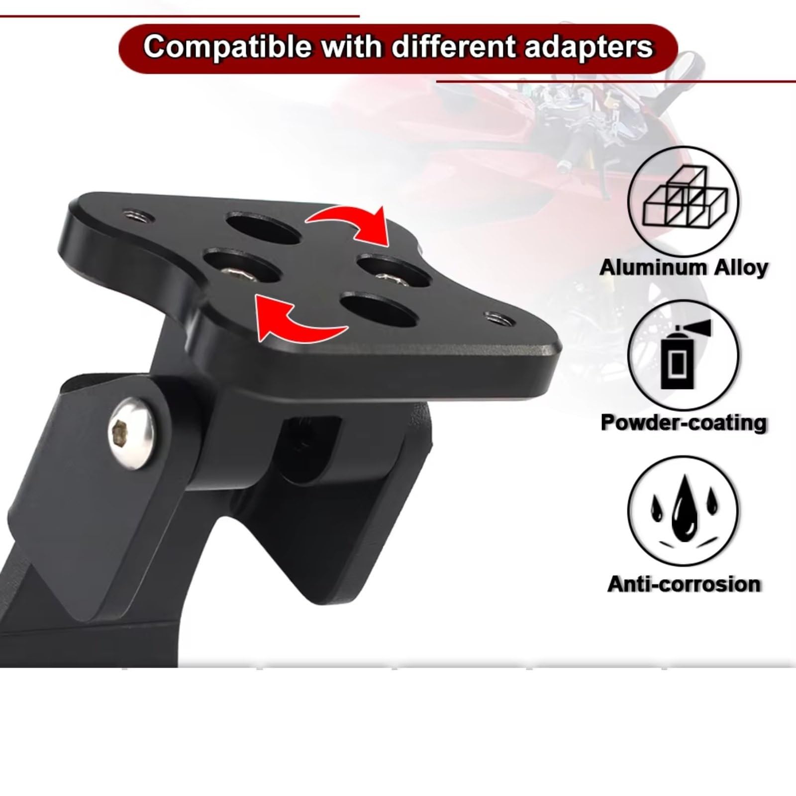 Soporte DNavegación para Motocicleta para Ducati para Panigale V2 V4 1299 1199 959 899 Soporte Navegación GPS Teléfono Abrazadera Manillar Motocicleta(Type 1)