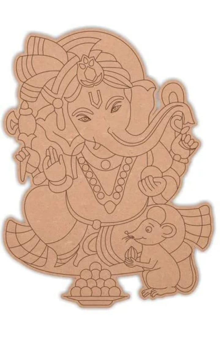 GG Decor Cutout 1 pic Marked Wooden MDF Boards Art and Craft Painting Cutout DIY Work Work Home, Decor Artistic (20 Inch)-image-28
