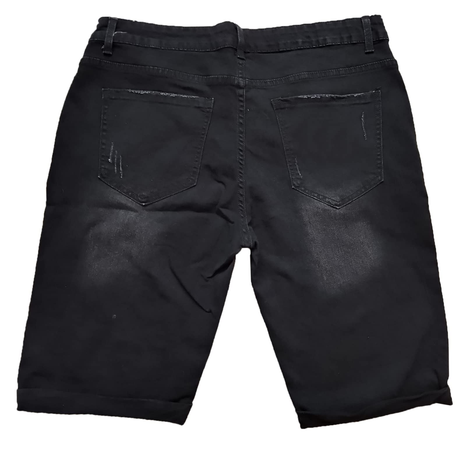 Genérico Pantalones Vaqueros Cortos Hombre, Pantalones Cortos Hombre Deporte Algodon Holgado Elásticos De Verano Casuales Rotos Pantalones Cortos De Mezclilla Casuales Múltiples Bolsillos