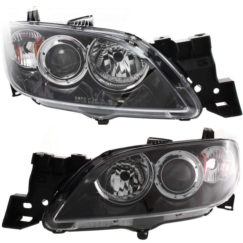 Amazon.com: For Mazda CX7 Headlight 2010 2011 Pair Driver and 