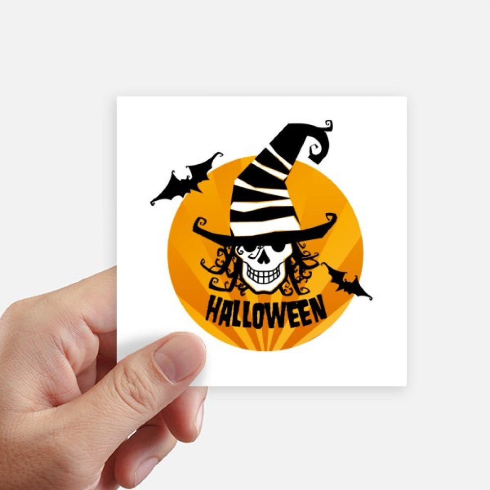 Crâne Marker Assistant Autocollant Halloween pour Ordinateur Portable et Mur 10cm