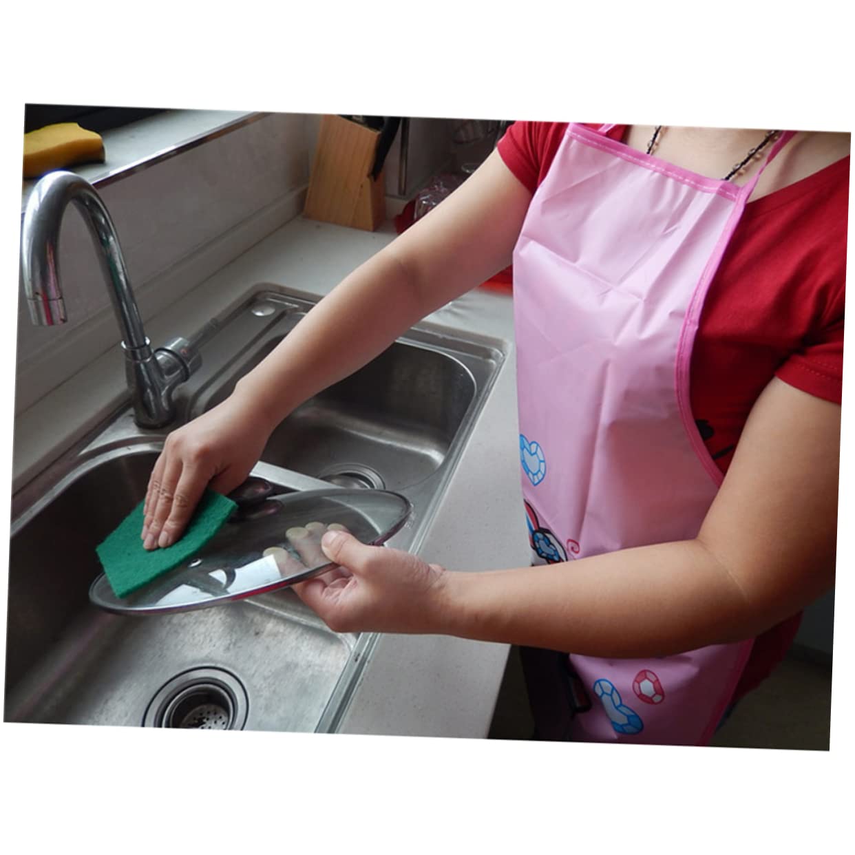 BCOATH Scouring Pad Dish Towel Set 10 Pack Non-Scratch Cleaning Pads for Kitchen Durable Scrub Sponge for Dishes