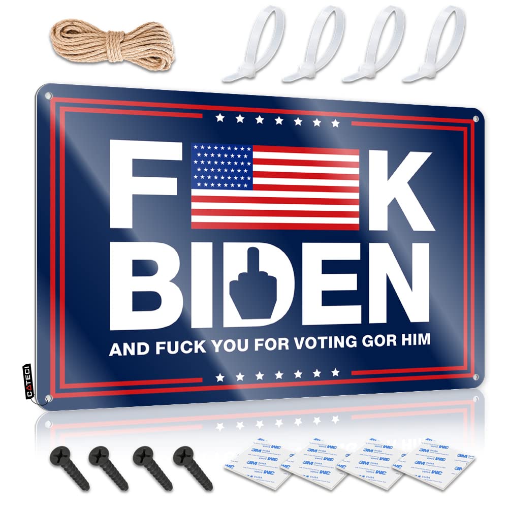 IBWNBBUSN Tin Metal Bar Signs f-k Biden Tin Sign Home Bar Decor Tin Sign Funny(30X40CM)
