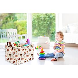 Sanjiaofeng Rectangular Kids Basket Cute Storage Bins,Mushroom Storage Basket with Handles.Clothers,Books,Kid\'s Gifts Bins. (Mushroom)