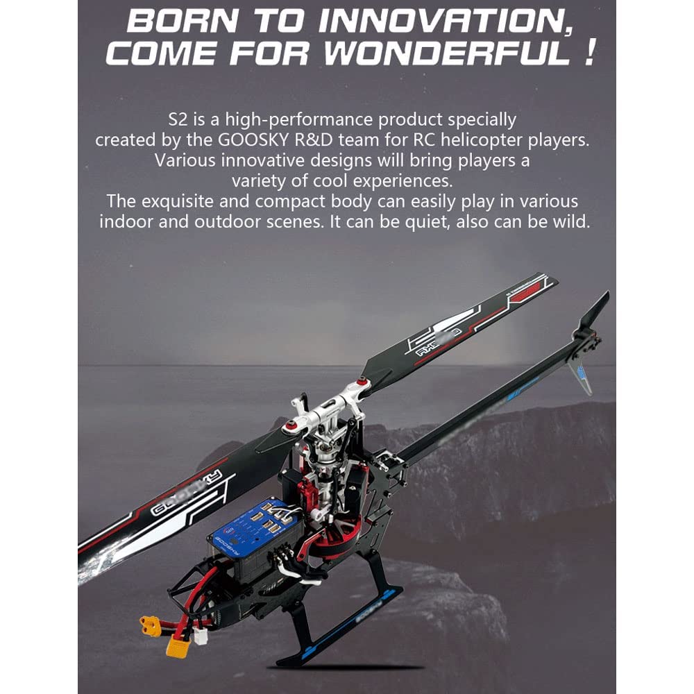 GuyAna Pronto a Volare Elicottero RC All'aperto Doppi Motori Brushless Elicotteri telecomandati a Trasmissione Diretta 6CH per Adulti, Aereo RC 3D con Drone Telecomandato RTF