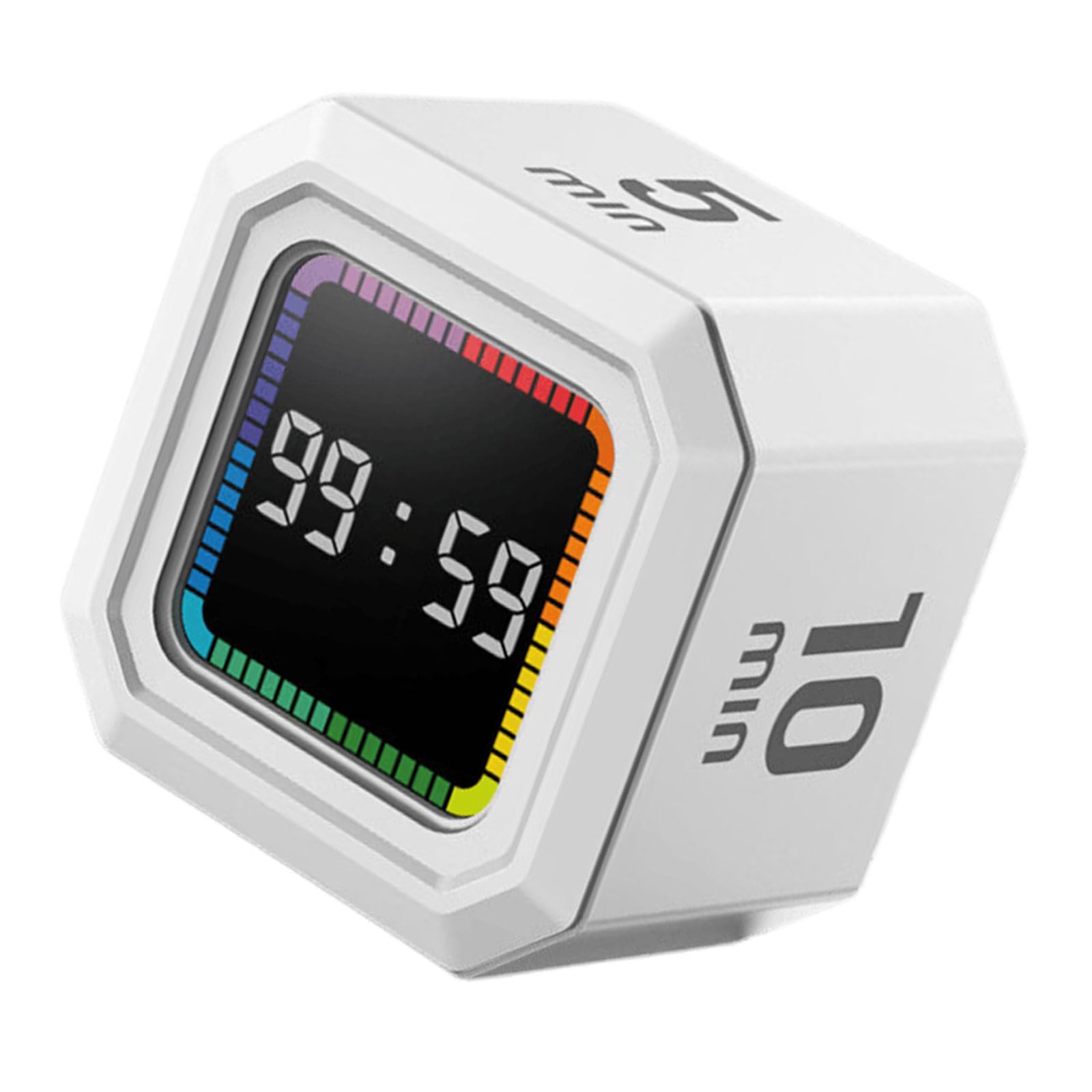 Carotoe White Countdown Clock Timer With Progress Display Adjustable Alarms 99 Minutes Ranging For Productivity And Task Management Digital Timer