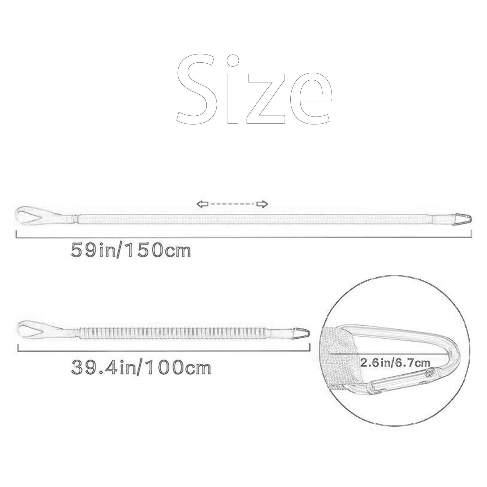 RNXRZANK 2xFishing Pole Holder Elastic Paddle Leash 39in-59in Kayak Paddles Fishing Rods Premium Lightweight Surfing Lanyard Tie Rope Accessories