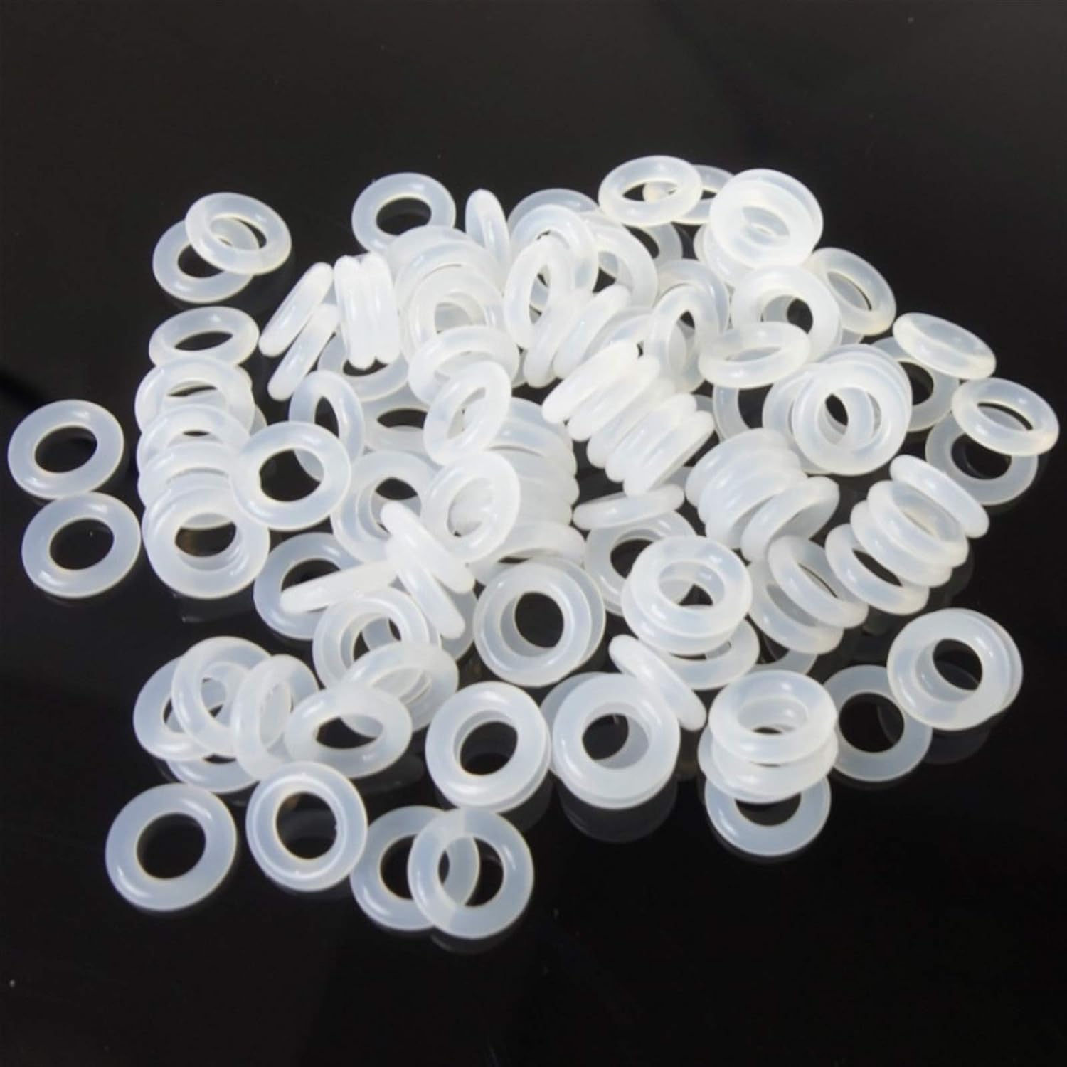 Rondella in gomma, guarnizione in gomma, rondella di tenuta O-ring 1,9 mm diametro esterno 5-48 mm, gomma siliconica bianca, guarnizioni O-ring sezione trasversale rondella, gomma (Colore: Bianco, Dim