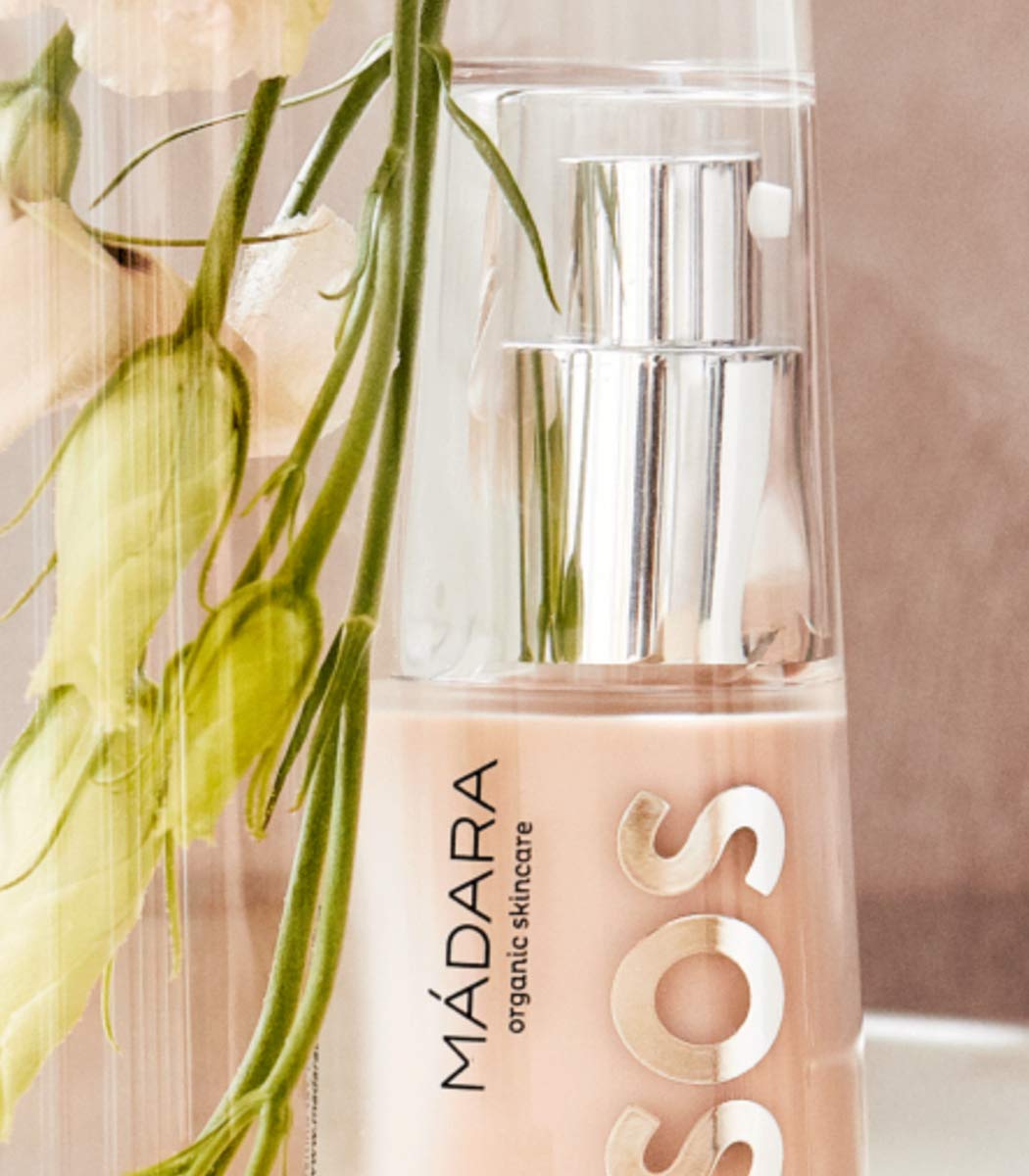 Madara Organic Skincare | SOS Hydra Repair Intensive Face Serum - With Northern Peony, Linseed And Hyaluronic Acid, For Dry, Dehydrated Skin, Dermatologically Tested, Vegan, 1 oz
