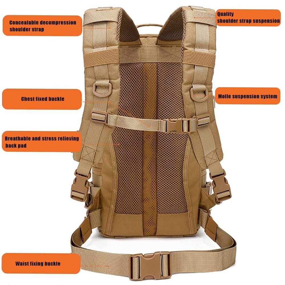 Zaino Borsa per Utensili, Sport All'aperto Alpinismo E Caccia Borsa, Viaggio Escursionismo Pesca Multifunzionale-Nero
