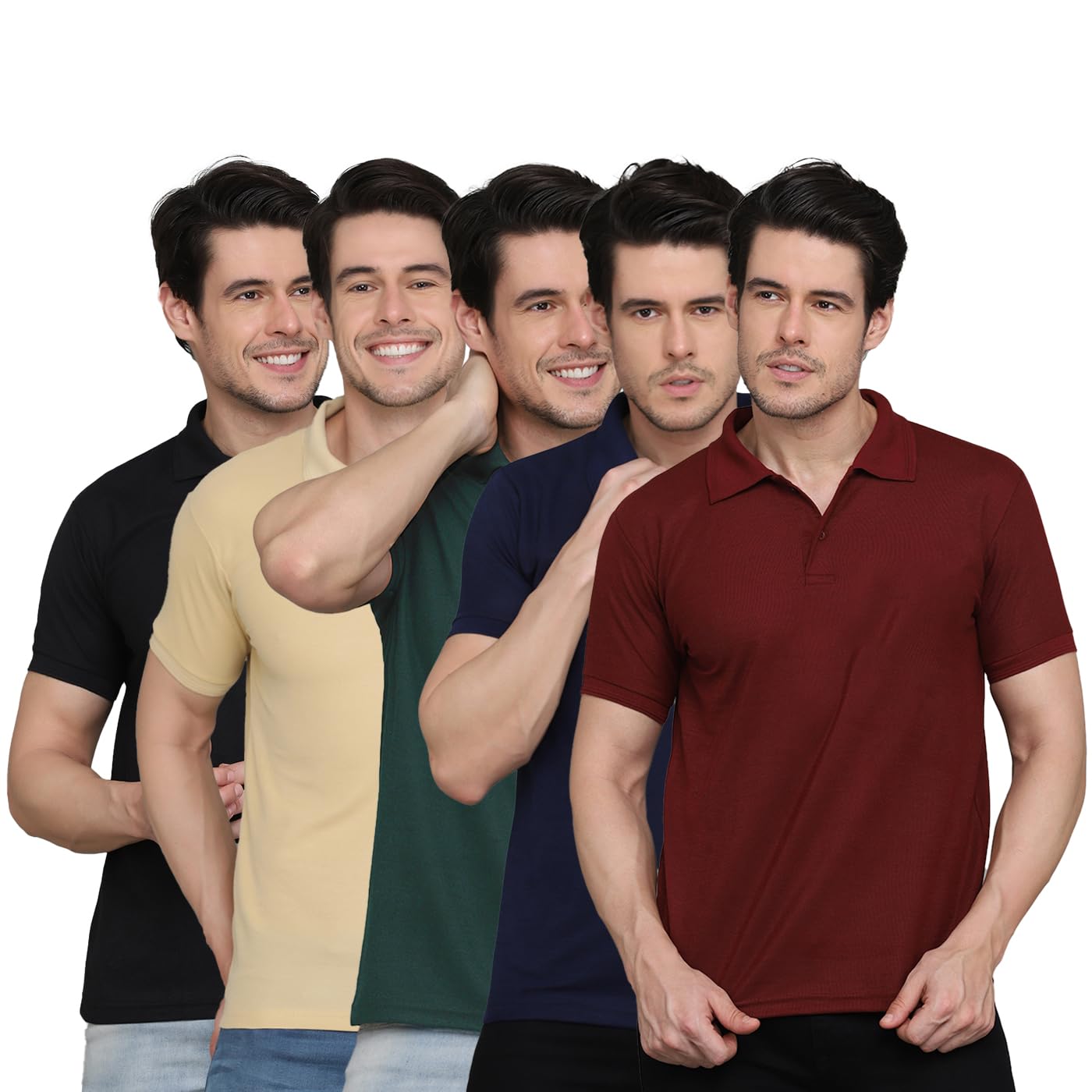 inkkr Men's Polo Neck T-Shirt Combo-picture-43