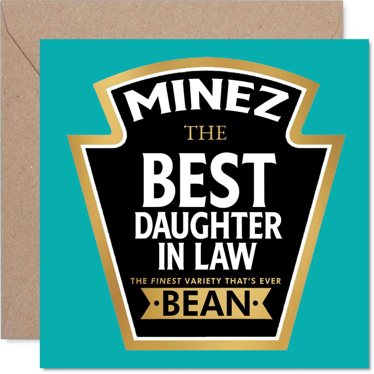 Daughter in Law Birthday Card - Ever Bean - Happy Birthday Card for Daughter in Law from Father Dad Mother Mum, 145mm Product Label Style Bday Greeting Cards