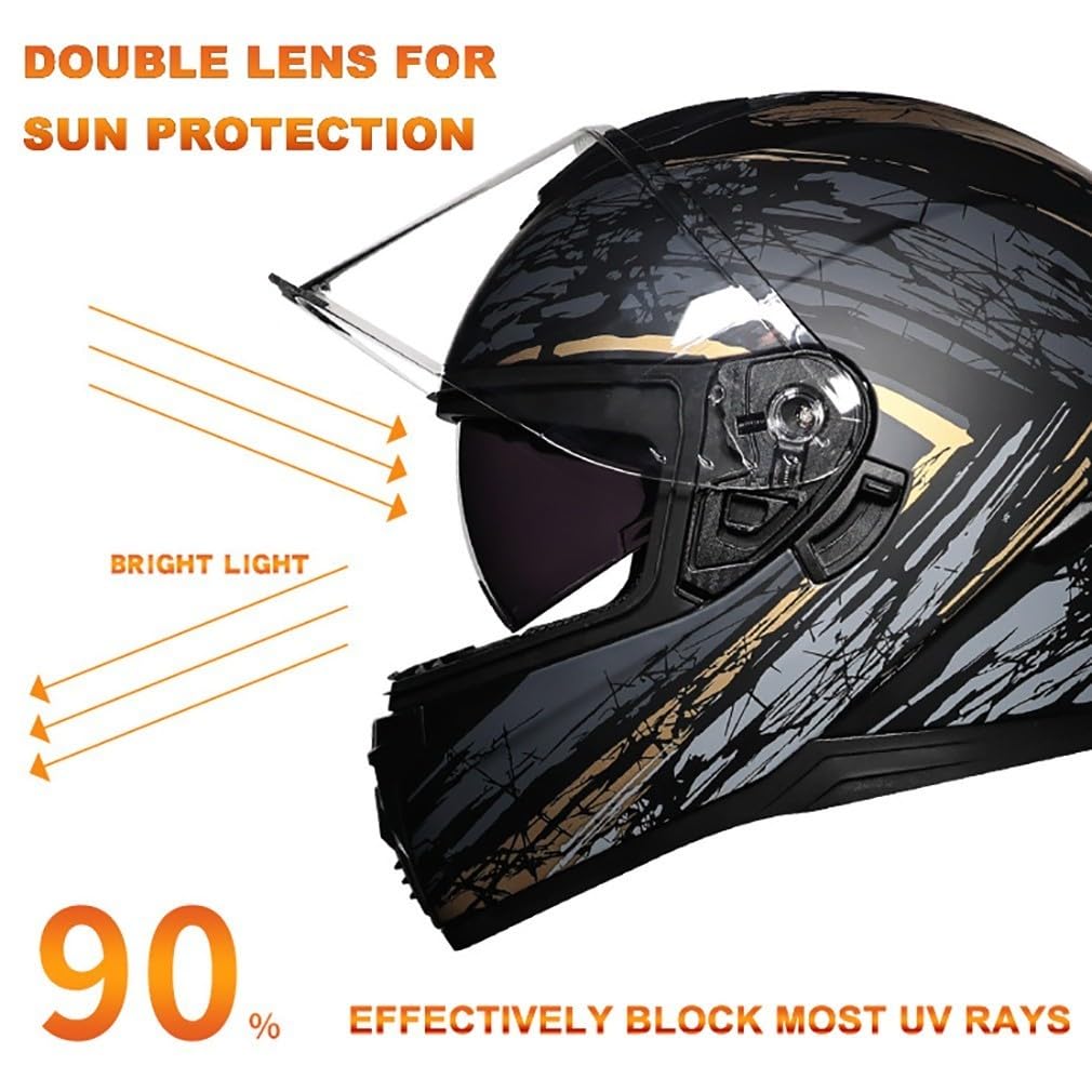 Cały kask motocyklowy z maską ECE 22.06