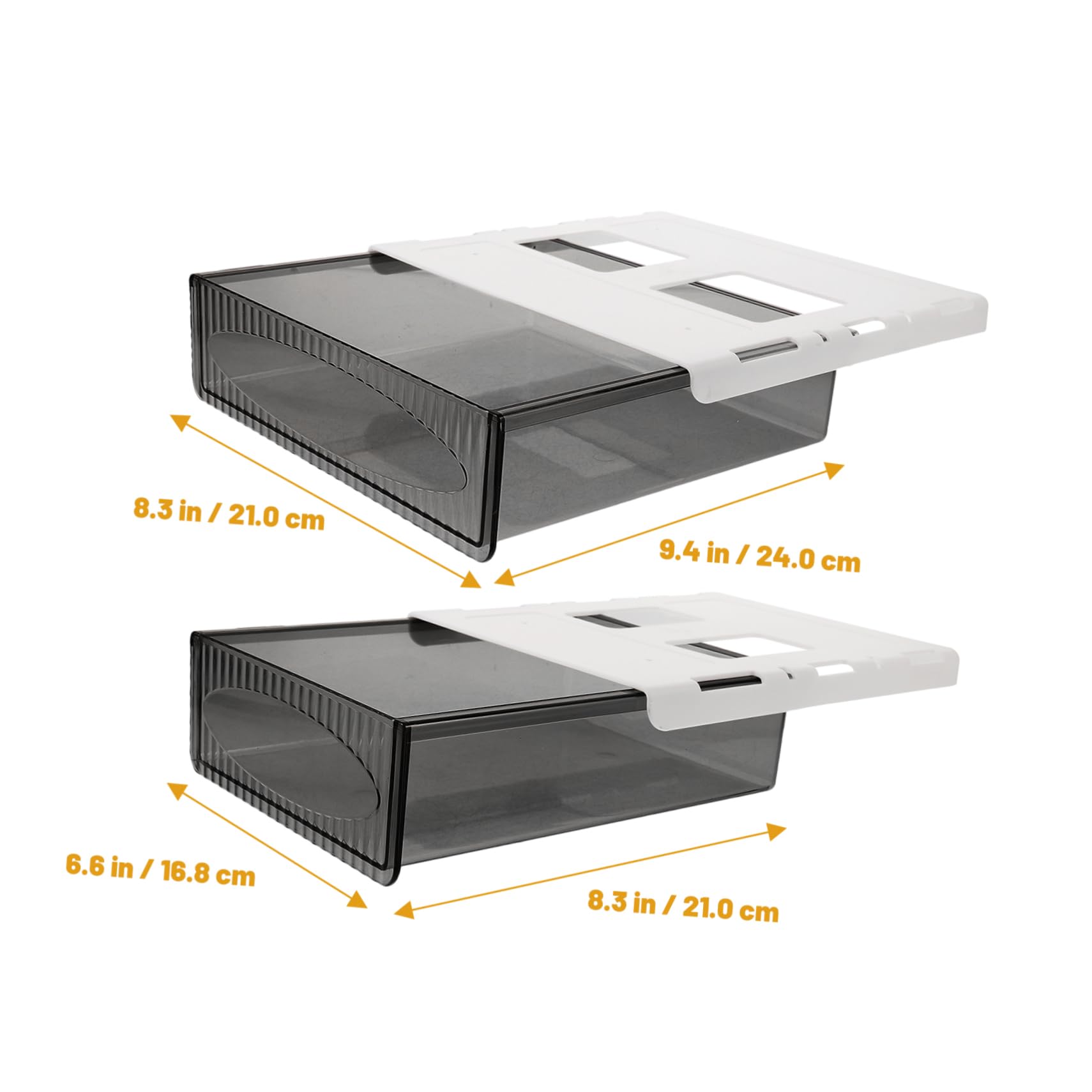 Mipcase 2pezzi Sotto la Scrivania Organizer per Scrivania in Buona Plastica Resistente e Durevole Facile da Aprire e Chiudere Salvaspazio per Uso Domestico e Ufficio