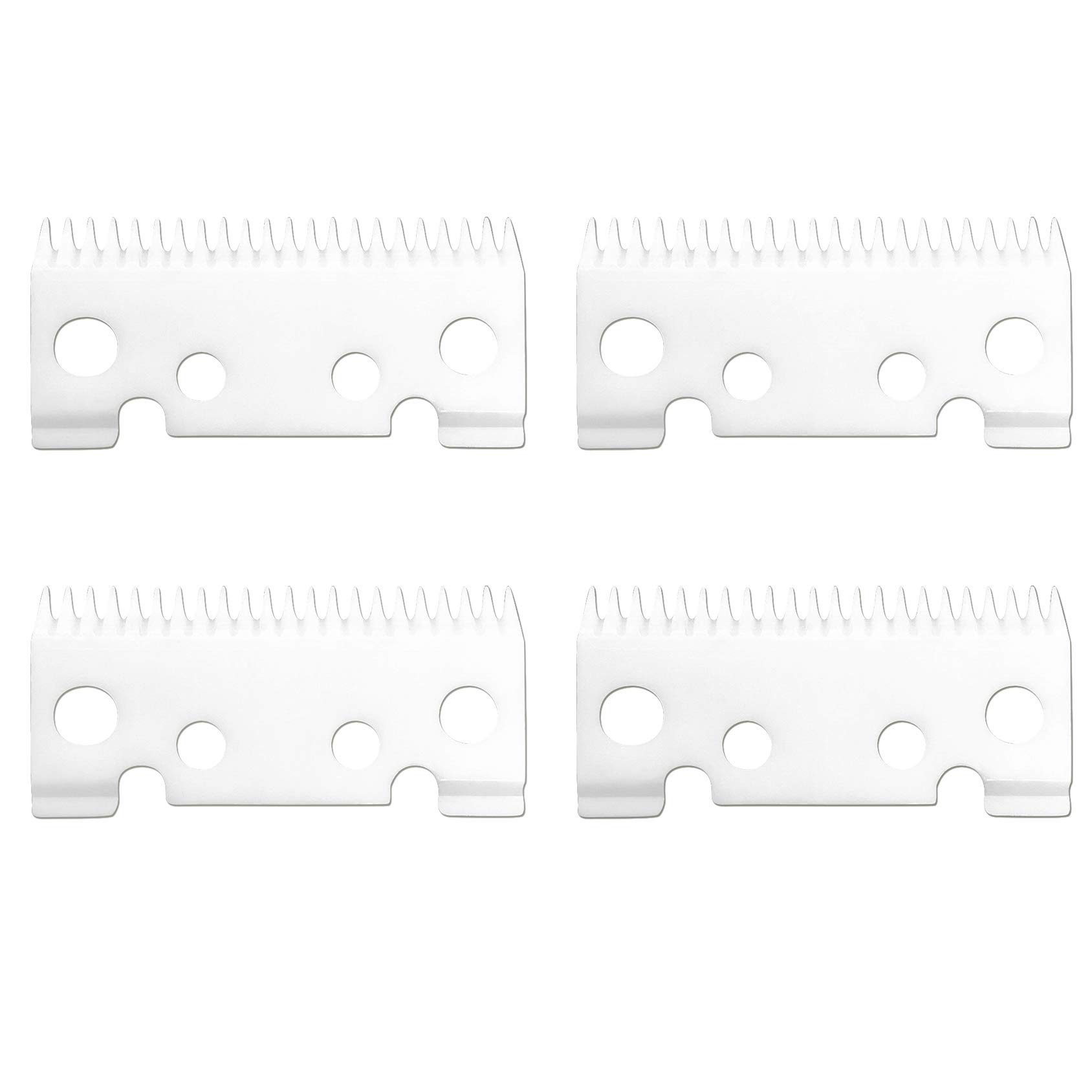 Professional Replacement Ceramic Moving Blades Fit for Andis Master, Ceramic Moving Cutter Blades Compatible with Andis Master Li Cordless/Fade Master Hair Trimmer Models(White, 4 Pieces)