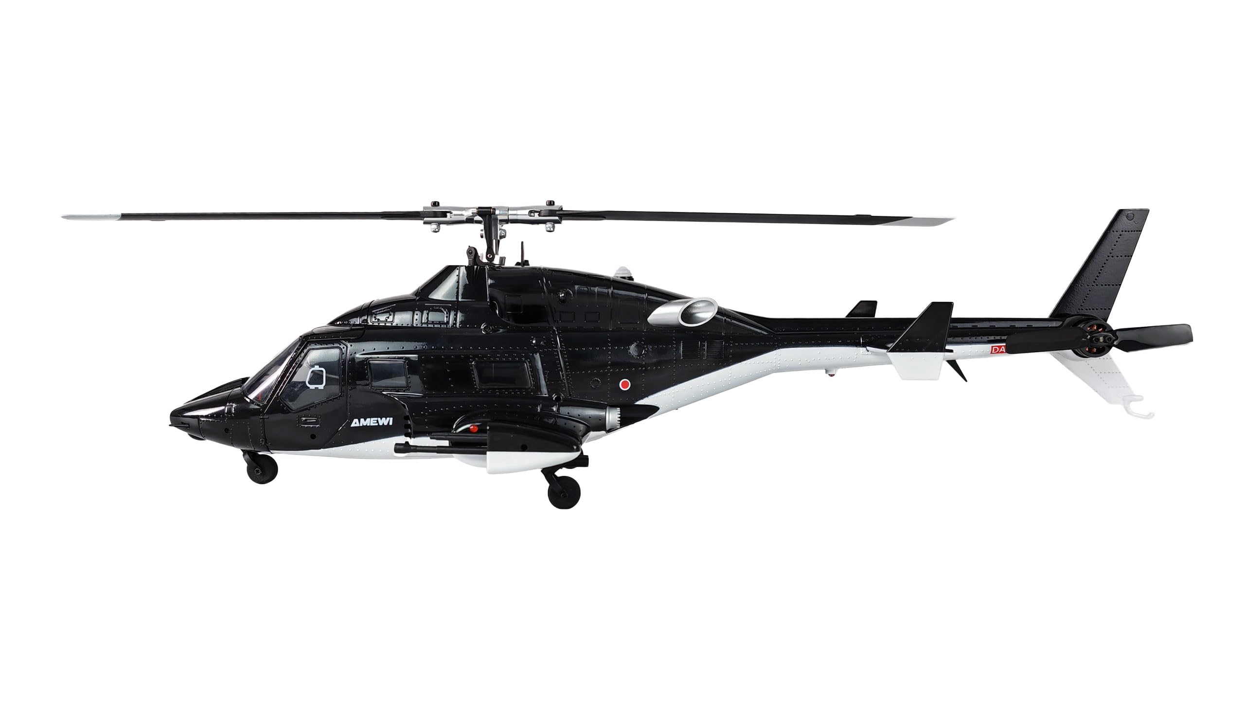 Amewi Bell 222 Airwolf Pro GPS Helikopter 8-Kanal 3D/6G RTF ferngesteuert RC, Schwarz