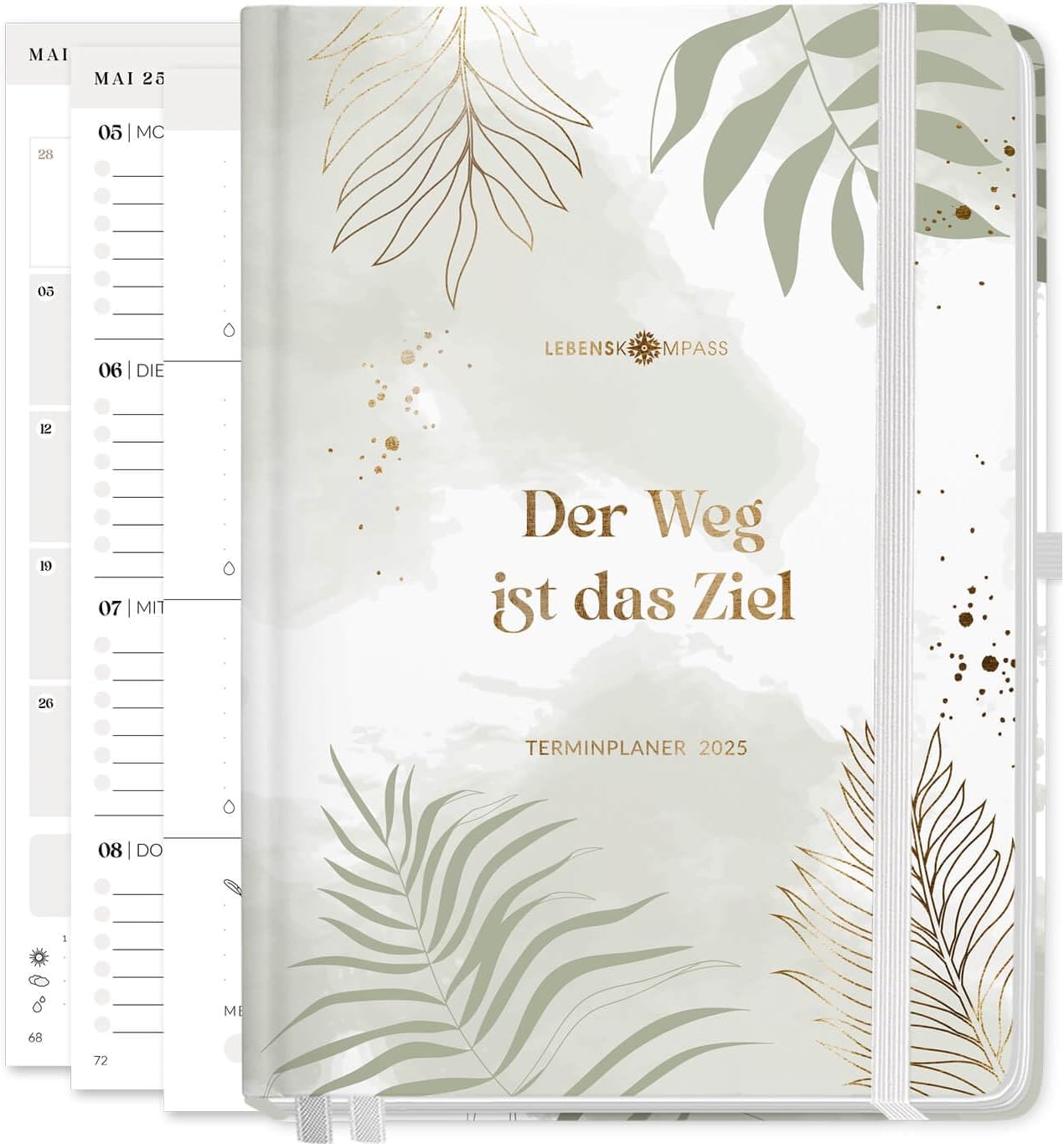 Lebenskompass Kalender 2025 Buchkalender A5 "SPRING" - Schöner