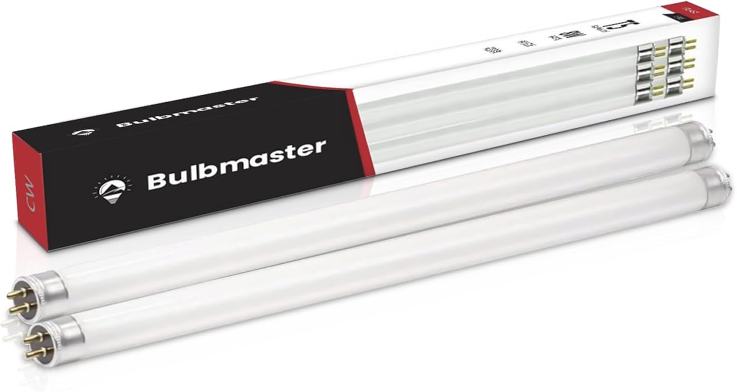 f8t5 cw fluorescent bulbs 12 inch - f8 t5 8w cool white 4100k fluorescent 12" under cabinet light bulbs linear t5 380 lumens - under the counter small light bulb - pack of 2 8 watts 12" 2 pack cool white 4100k