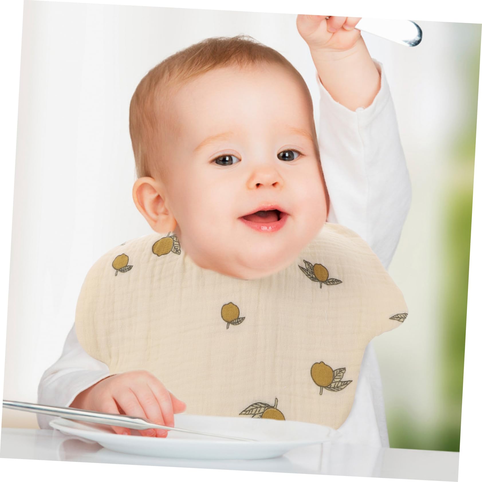 VICASKY 15piezas Baberos De Algodón Absorbentes Para Bebés De Toallas De Saliva Diseño De Dibujos Animados Para Hora De Comer y Uso Diario