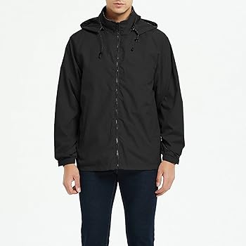SWJGLITTR Men's Lightweight Outdoor Jacket Spring Fall Hooded