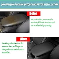 Vista 82 de Great-luck Leather Center Console Cover Armrest Pad,Protector Armrest Box Cover Accessories Keep Your Armrest in a More Comfortable Feeling(black