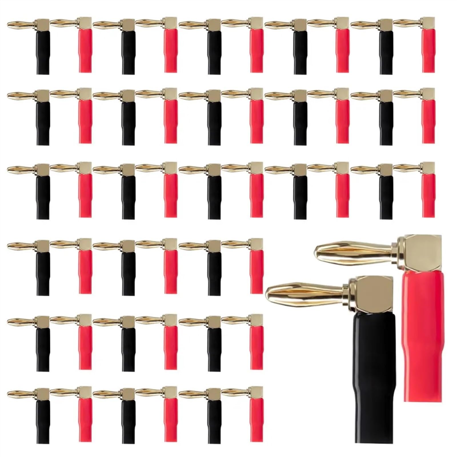 Connettore for altoparlante audio placcato in oro da 4 mm 25 paia di connettori for altoparlante placcati in oro con vite chiusa(12 Pieces)