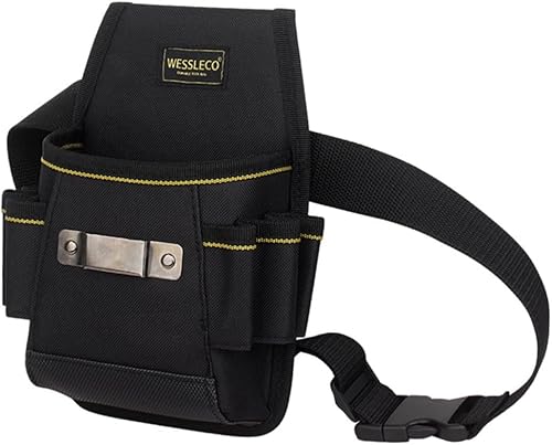 Housoutil Soporte de cinta métrica, bolsa de herramientas para la cintura, bolsa de herramientas de lona, bolsa de herramientas de fontanero,